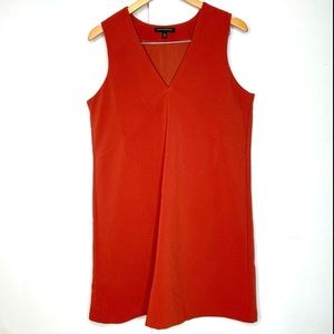 Banana Republic V Neck orange rust dress size 10